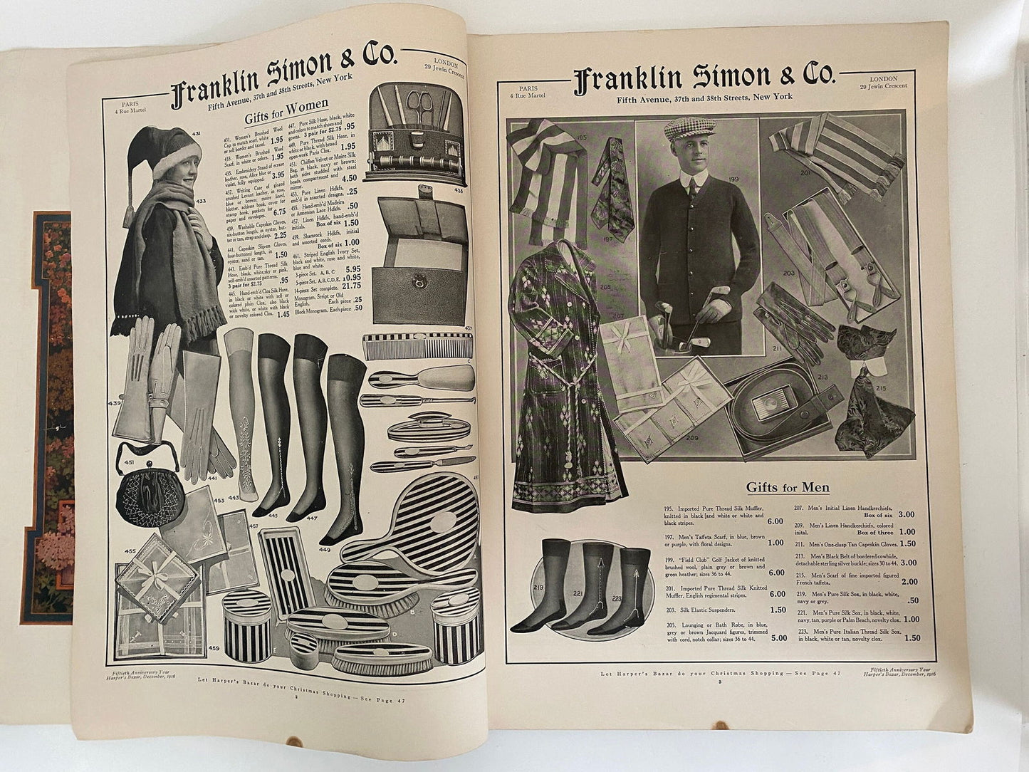1916 Harpers Bazar Magazine December Edition at Duckwells