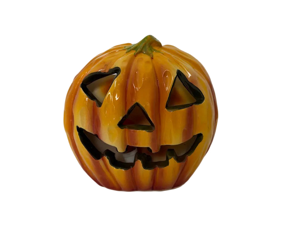 Midcentury Jack O Lantern Ceramic Lamp Planter at Duckwells