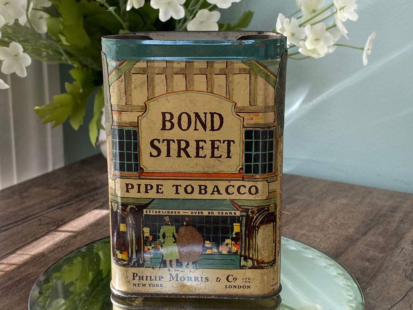 Antique Bond Street Tobacco Tin with Tax Stamp at Duckwells