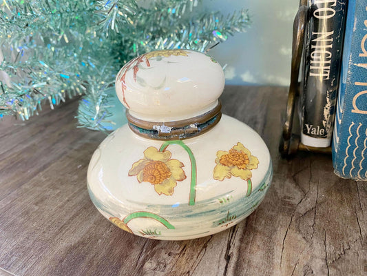 Antique French Ceramic Inkwell by George Dreyfus Paris at Duckwells