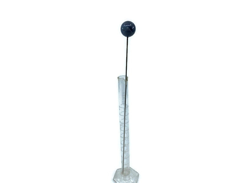 Antique Gray Glass Hat Pin at Duckwells