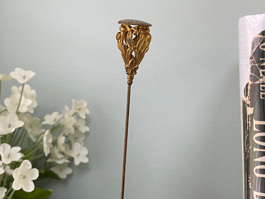 Antique Hat Pin Art Nouveau Metal Filagree at Duckwells