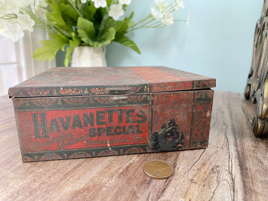 Antique Havanettes Cigar Tin at Duckwells