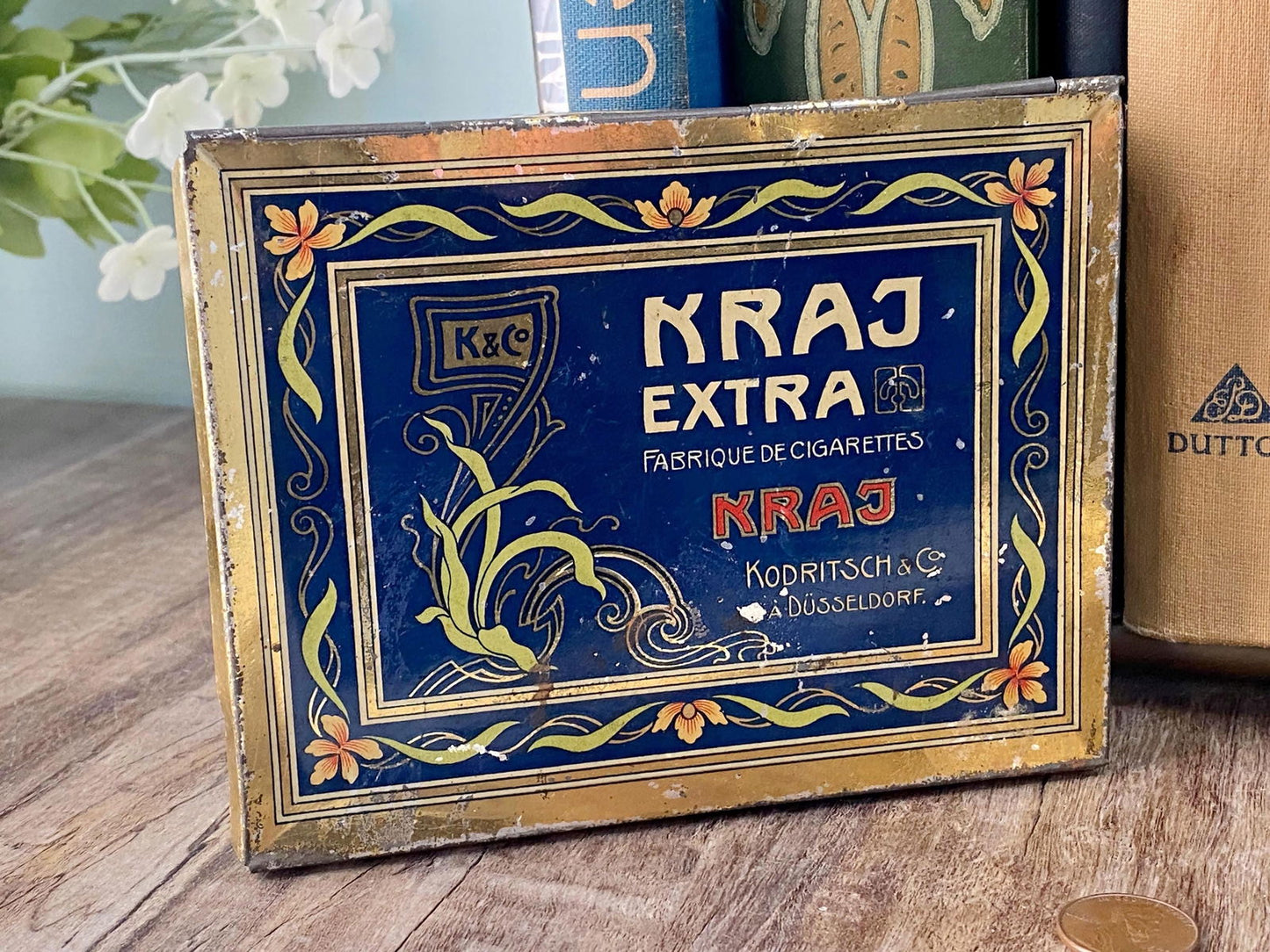 Antique Kraj Cigarette Tin Dusseldorf at Duckwells