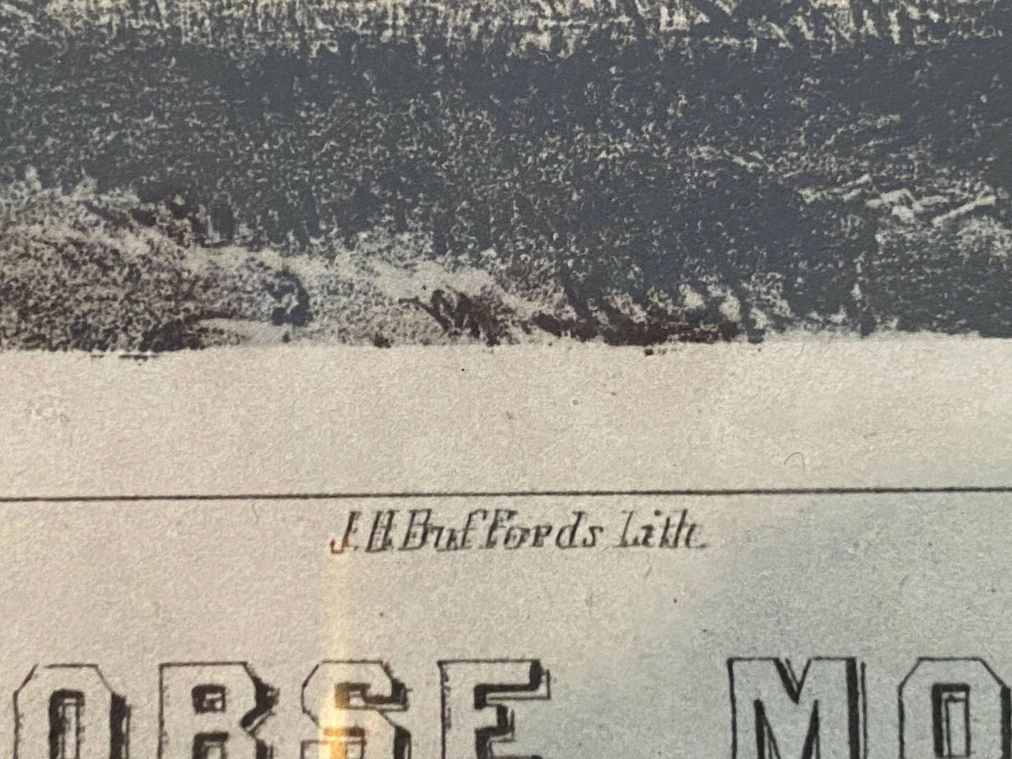 Antique Morse Monument Lithograph Framed Print at Duckwells