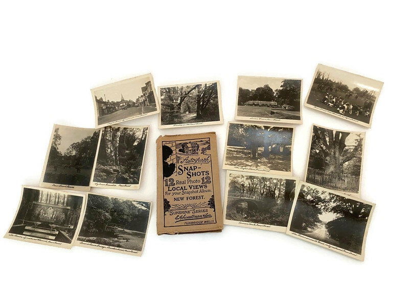 Antique Photo Miniatures English Town of New Forest - Duckwells