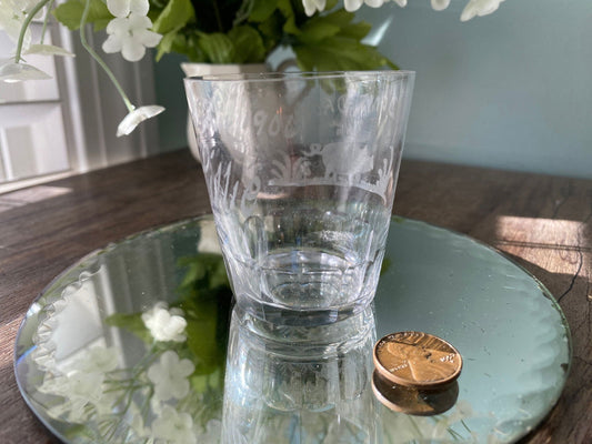 Antique Souvenir Glass from the Brockton Fair 1906 at Duckwells