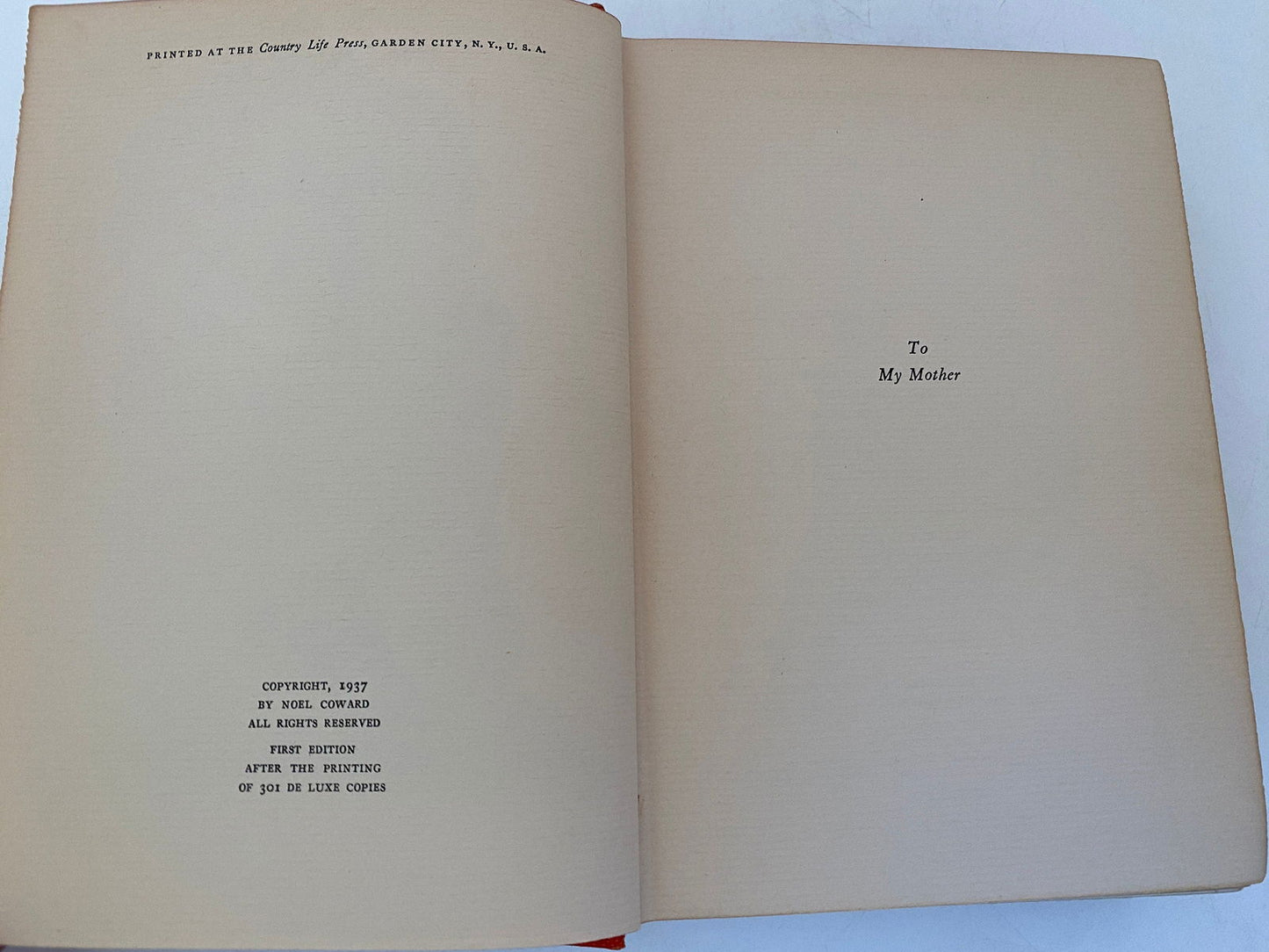 First Edition Book Present Indicative by Noel Coward 1937 at Duckwells