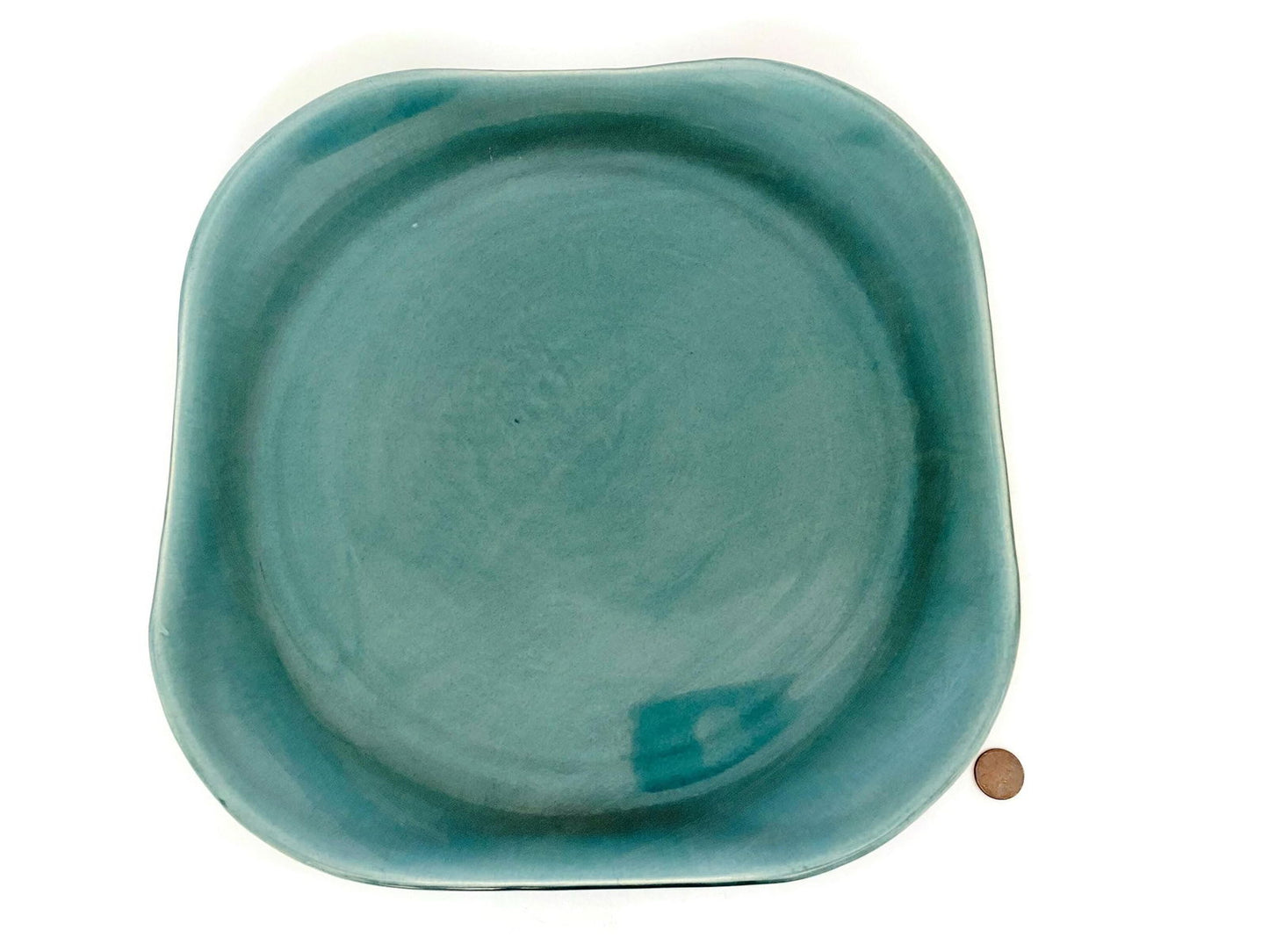 Mid Century Russel Wright Platter Steubenville American Modern in Seafoam - Duckwells