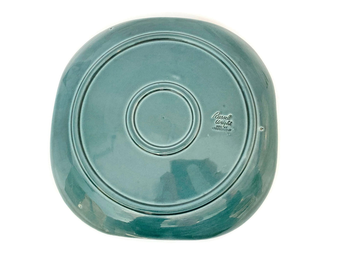 Mid Century Russel Wright Platter Steubenville American Modern in Seafoam - Duckwells