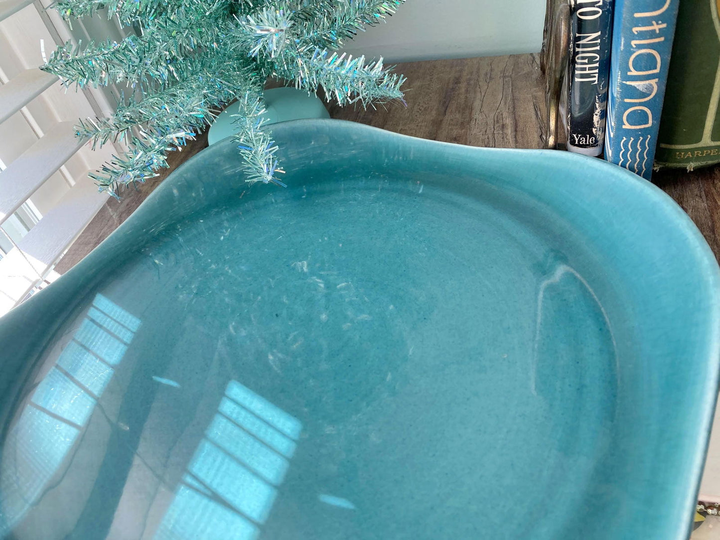 Mid Century Russel Wright Platter Steubenville American Modern in Seafoam - Duckwells