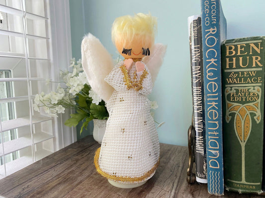Midcentury Angel Musical Figurine by Shiny Brite at Duckwells