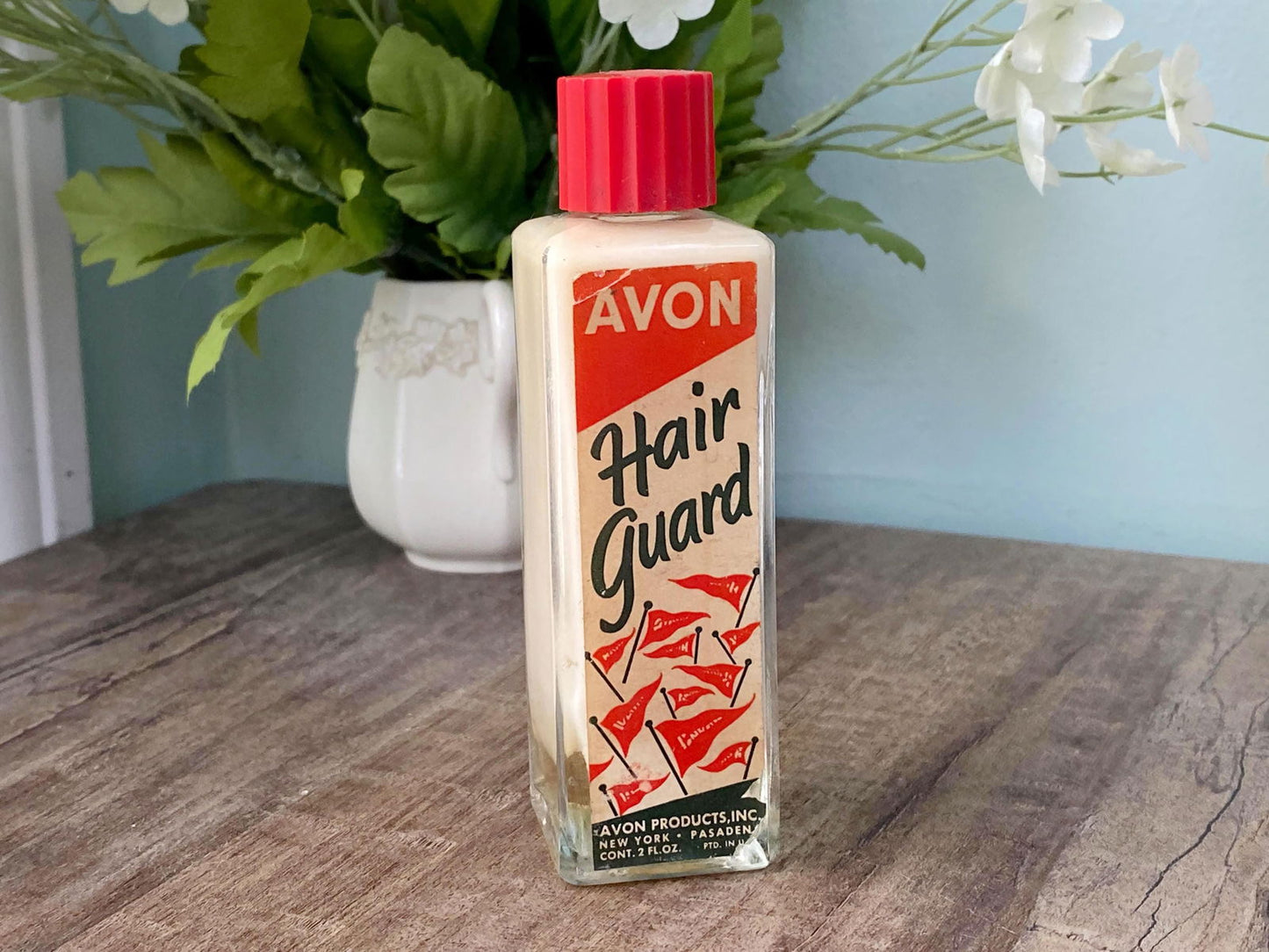 Midcentury Avon Hair Guard Glass Bottle at Duckwells