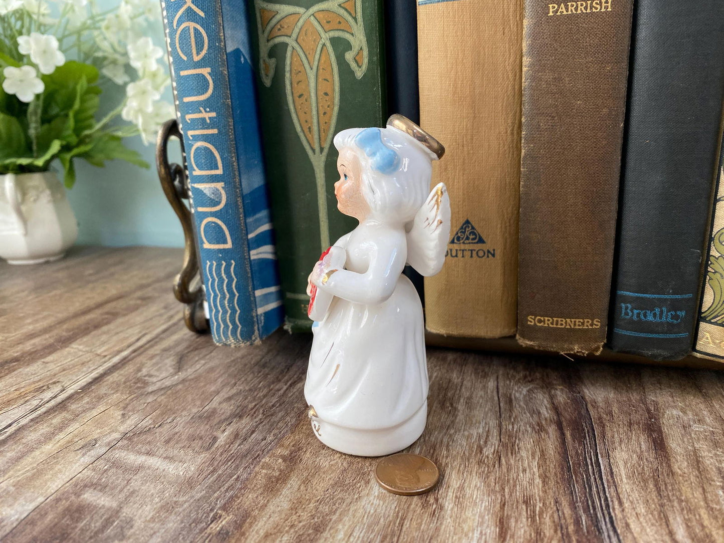 Midcentury Ceramic Birthday Angel February by Napco - Duckwells