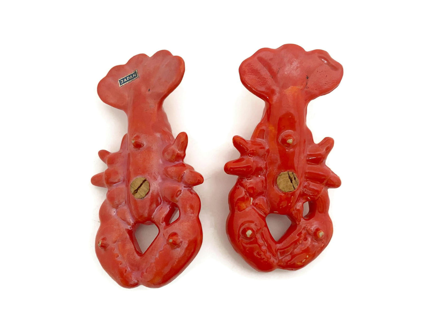 Midcentury Ceramic Lobster Salt and Pepper Shakers Cape Cod Souvenir - Duckwells