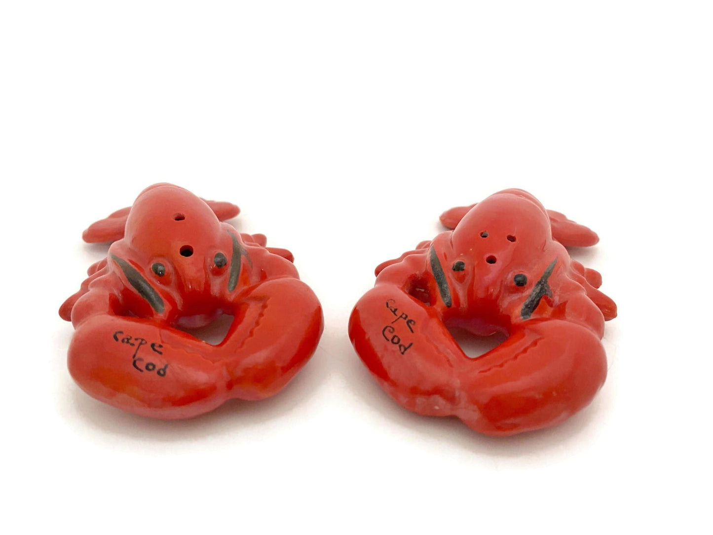 Midcentury Ceramic Lobster Salt and Pepper Shakers Cape Cod Souvenir - Duckwells