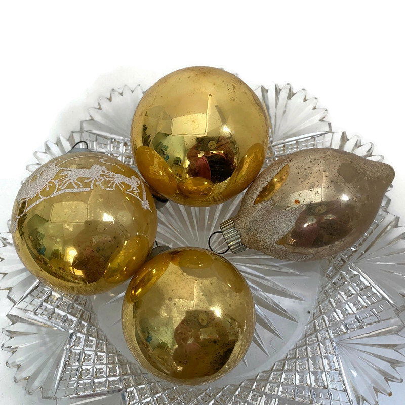 Midcentury Glass Christmas Ornaments - Duckwells