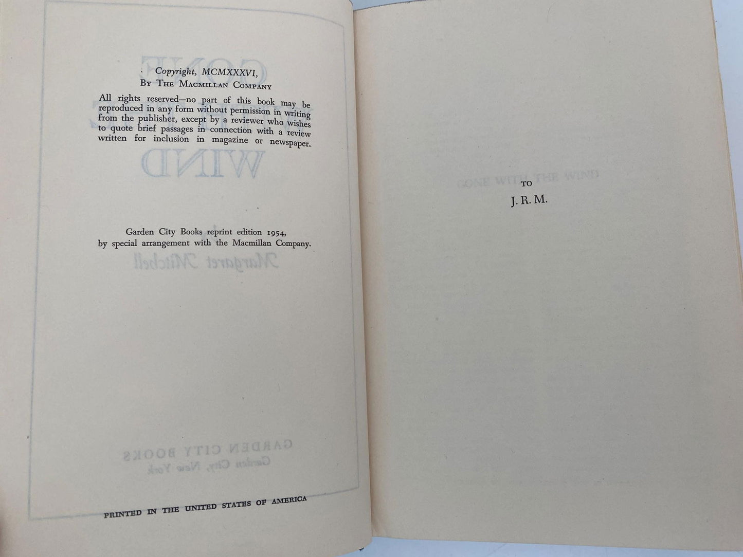 Midcentury Gone With the Wind 1954 Book Club Edition at Duckwells