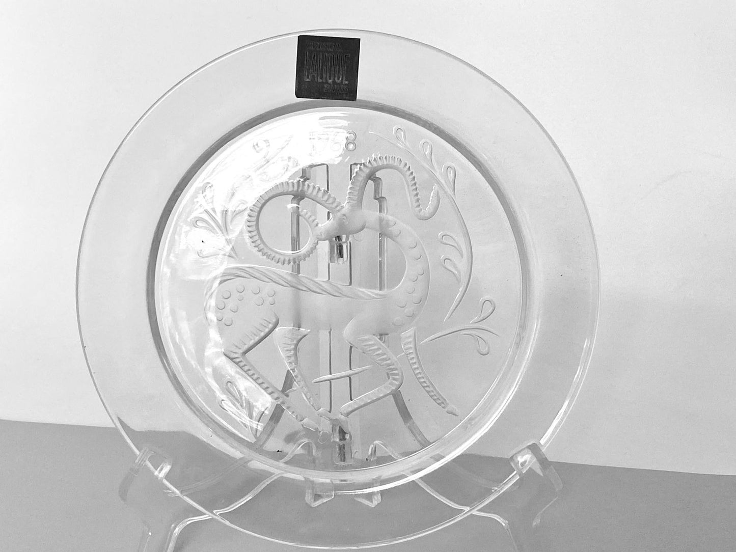 Midcentury Lalique Paris Cristal Collectible Plate 1968 - Duckwells