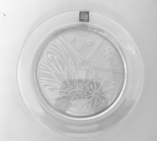 Midcentury Lalique Paris Cristal Collectible Plate 1969 at Duckwells