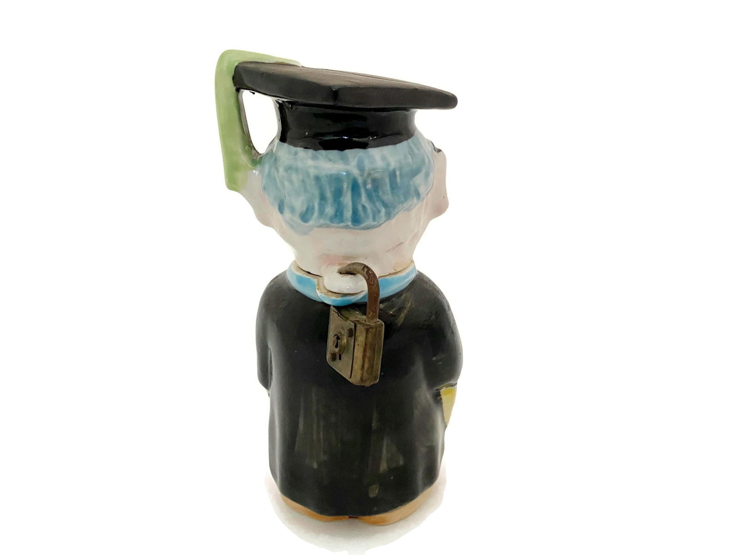 Midcentury Professor Ceramic Coin Bank with Lock by Thames - Duckwells