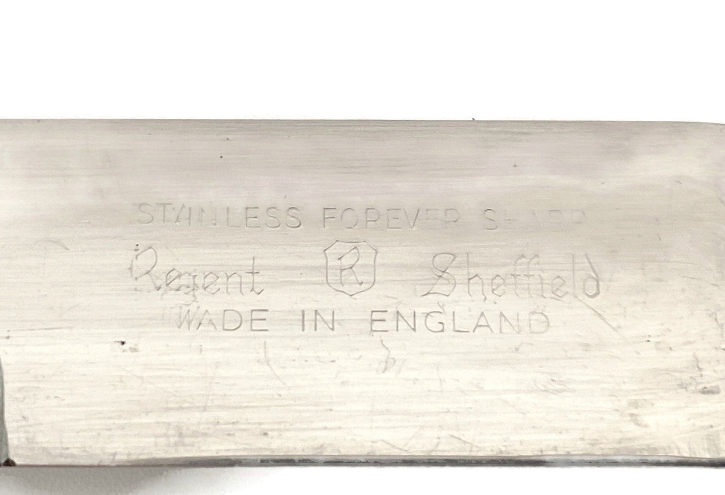 Midcentury Sheffield Steak Knives with Rustic Handles - Duckwells