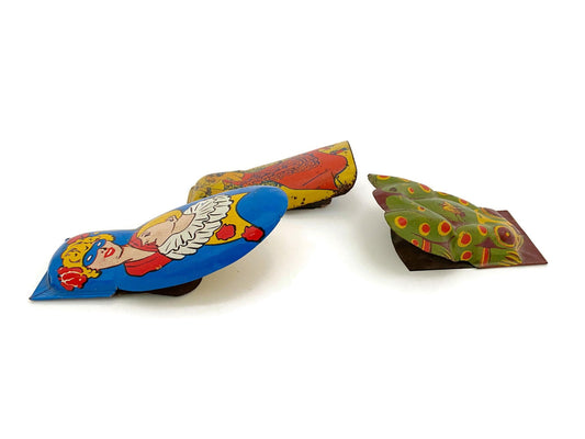 Midcentury Tin Litho Clickers at Duckwells