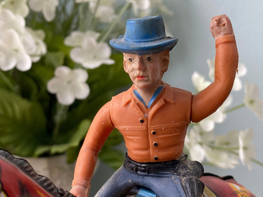 Midcentury Wind Up Toy Cowboy by Mikuni Made in Japan at Duckwells