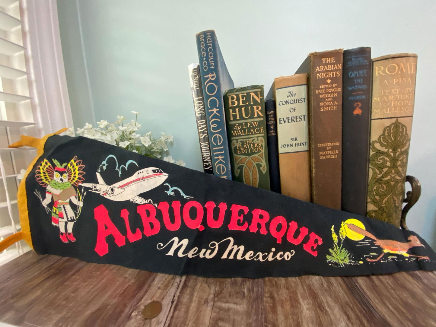 Vintage Albuquerque New Mexico Felt Souvenir Pennant - Duckwells