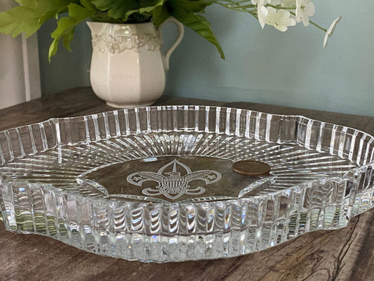 Vintage Boy Scout Crystal Dish by Waterford at Duckwells