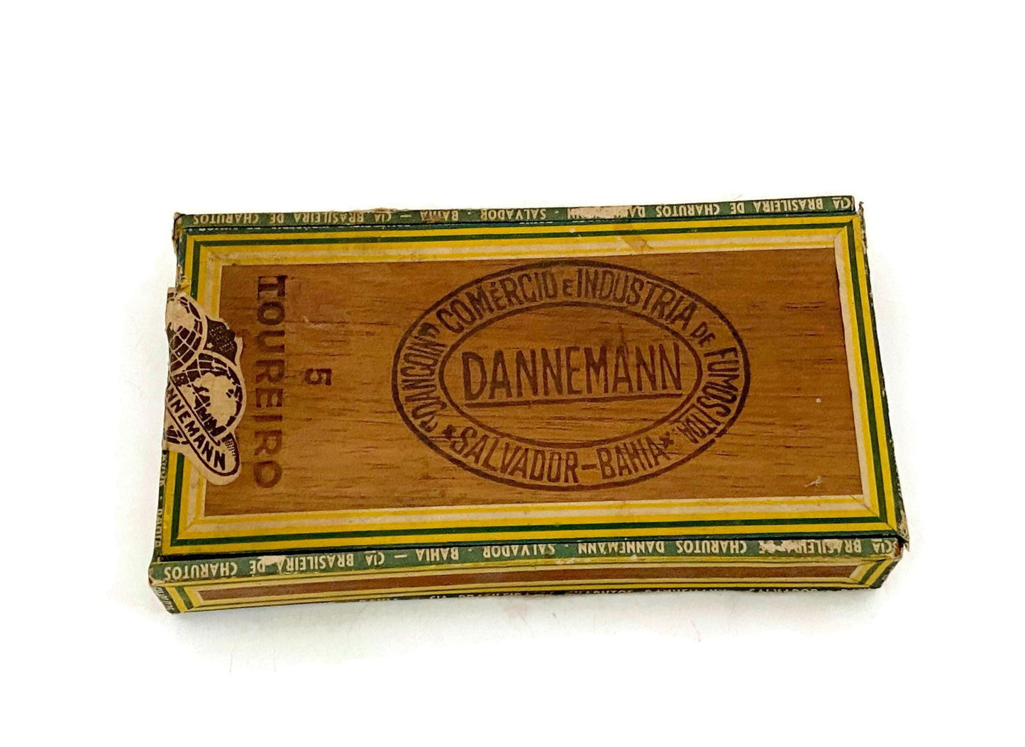 Vintage Brazilian Cigar Wood Box - Duckwells
