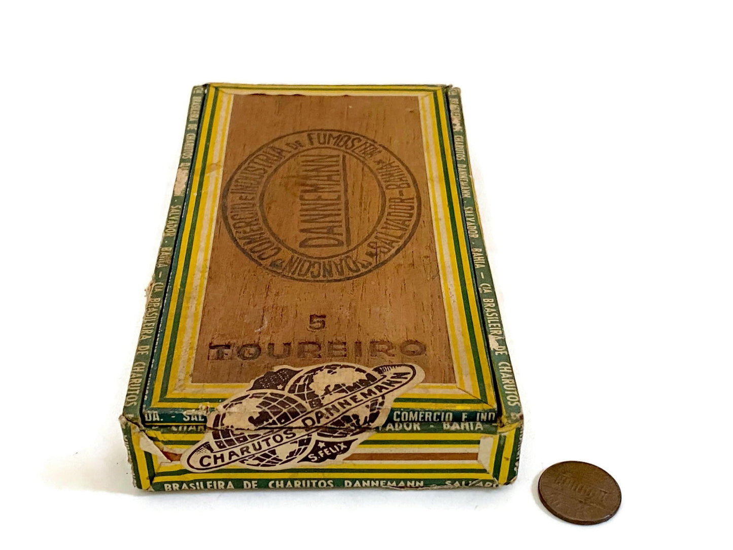 Vintage Brazilian Cigar Wood Box - Duckwells