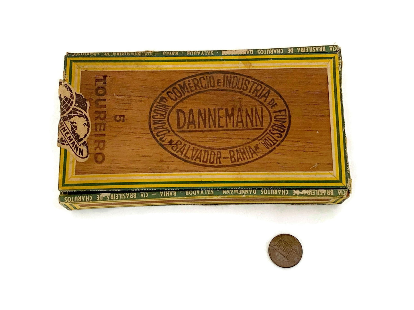 Vintage Brazilian Cigar Wood Box - Duckwells