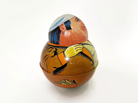 Vintage Businessman Roly Poly Tin at Duckwells