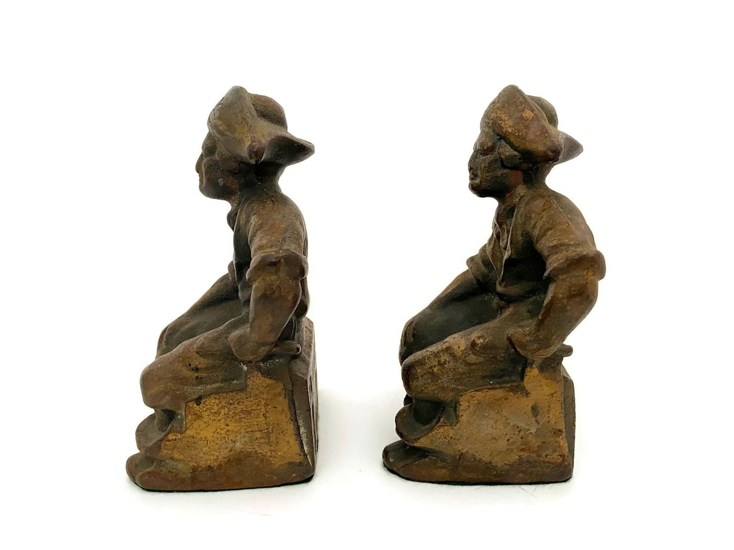 Vintage Cast Iron Pirate Bookends - Duckwells