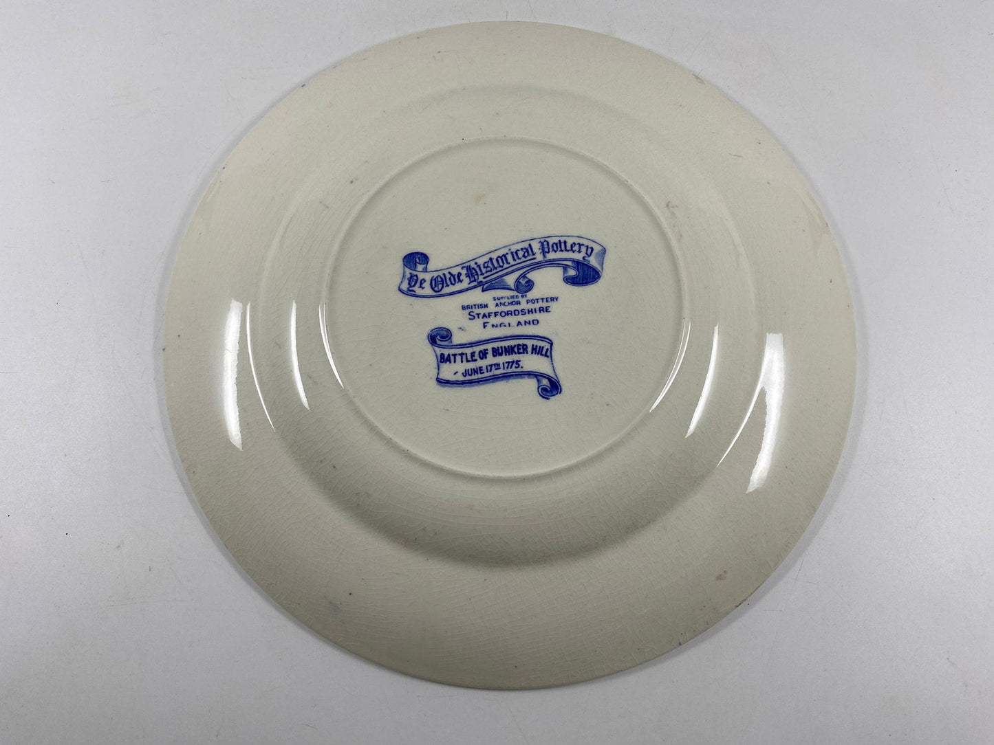 Vintage Charlestown Massachusetts Staffordshire Plate - Duckwells