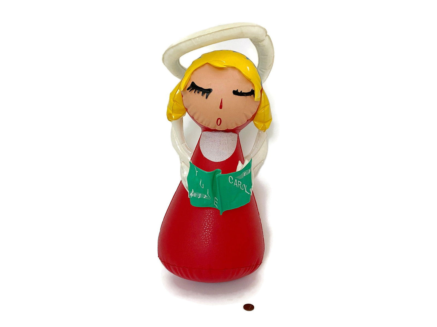 Vintage Christmas Angel Caroler Inflatable Made in Taiwan at Duckwells