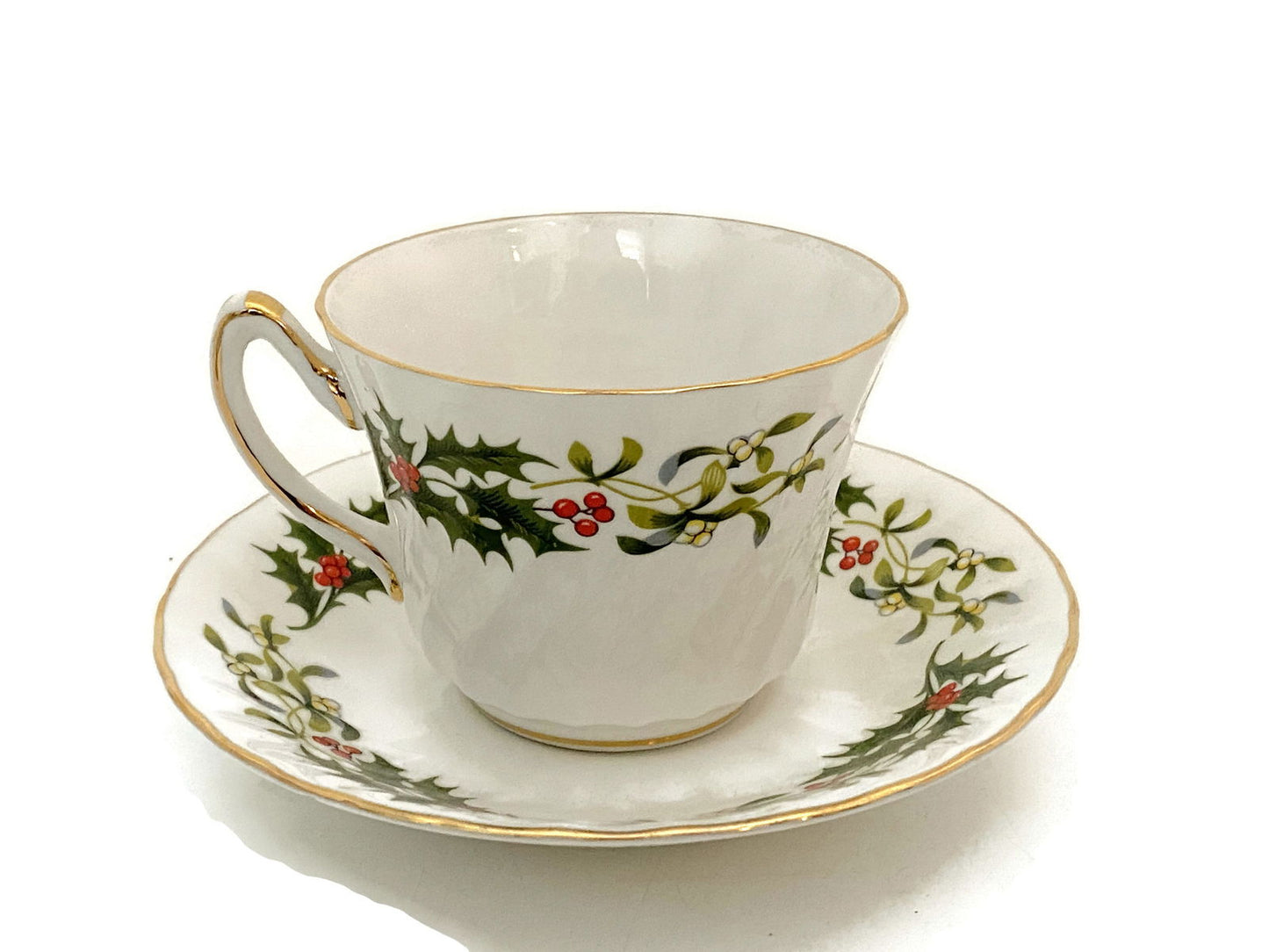 Vintage Christmas Cup and Saucer - Duckwells