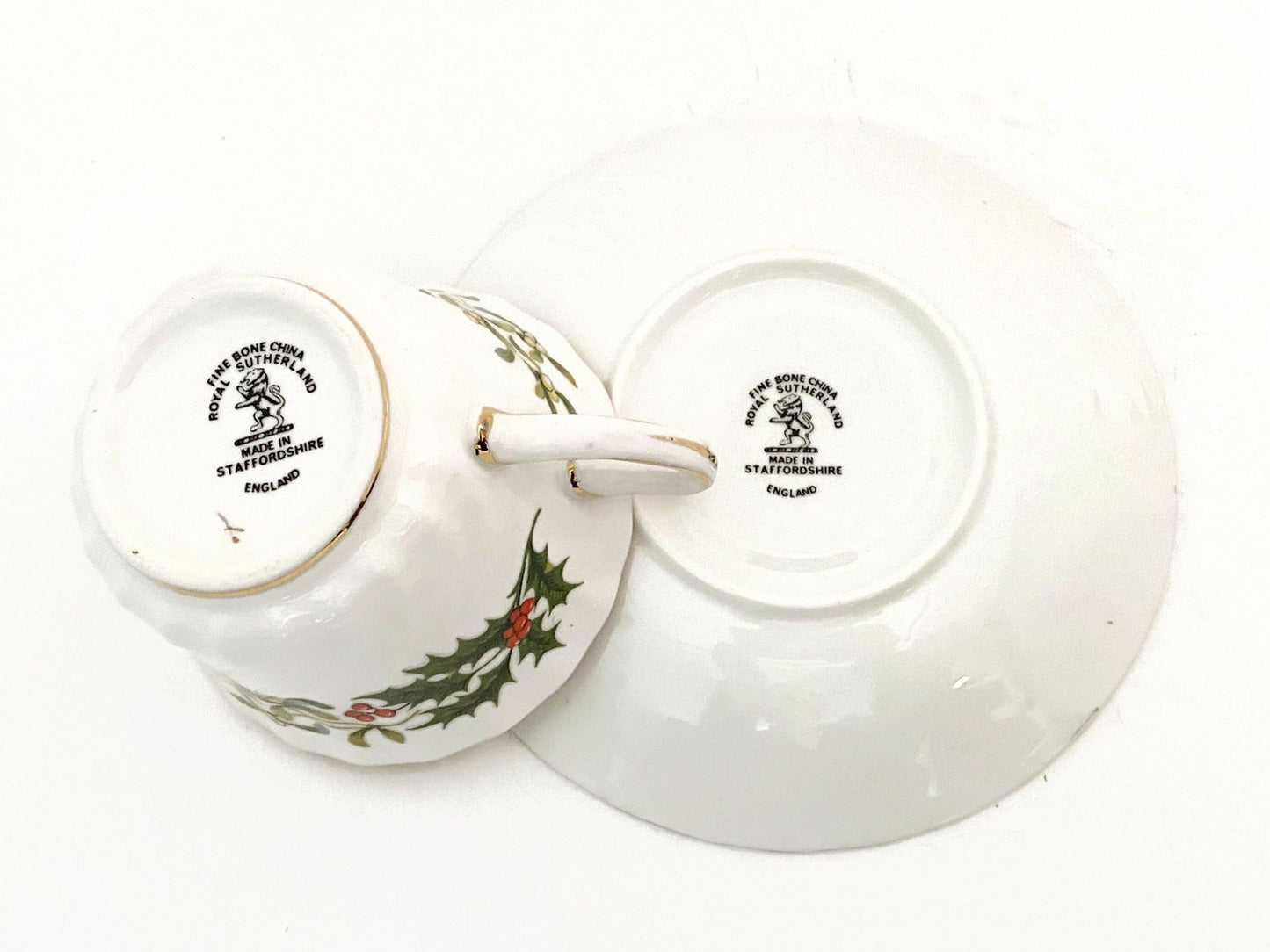 Vintage Christmas Cup and Saucer - Duckwells