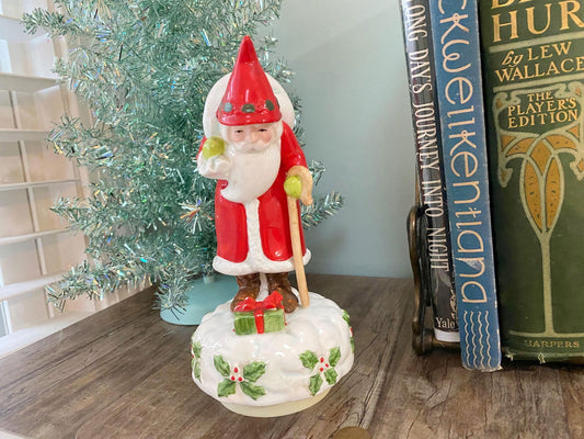 Vintage Christmas Santa Claus Musical Rotating Figurine at Duckwells