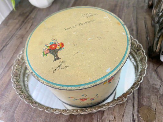 Vintage Dusting Powder TIn Cara Nome by Langlois New York at Duckwells