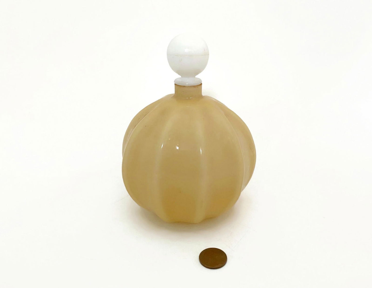 Vintage Fenton Honey Amber Cased Glass Bottle - Duckwells