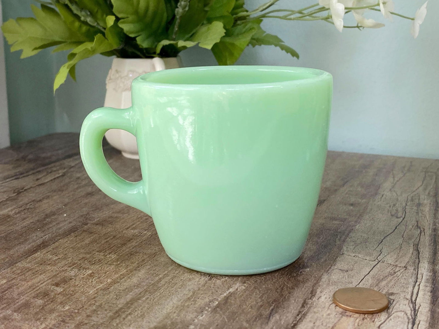 Vintage Fire King Jadeite Coffee Mug at Duckwells