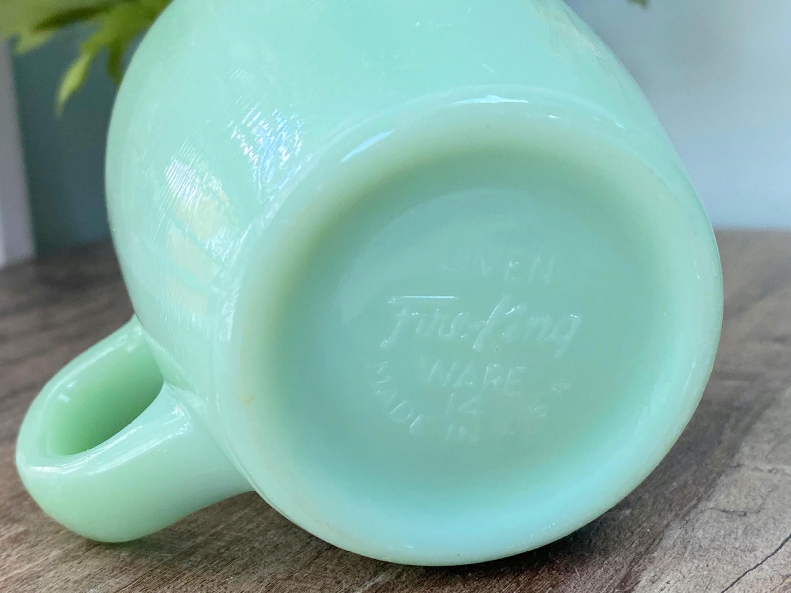 Vintage Fire King Jadeite Coffee Mug at Duckwells