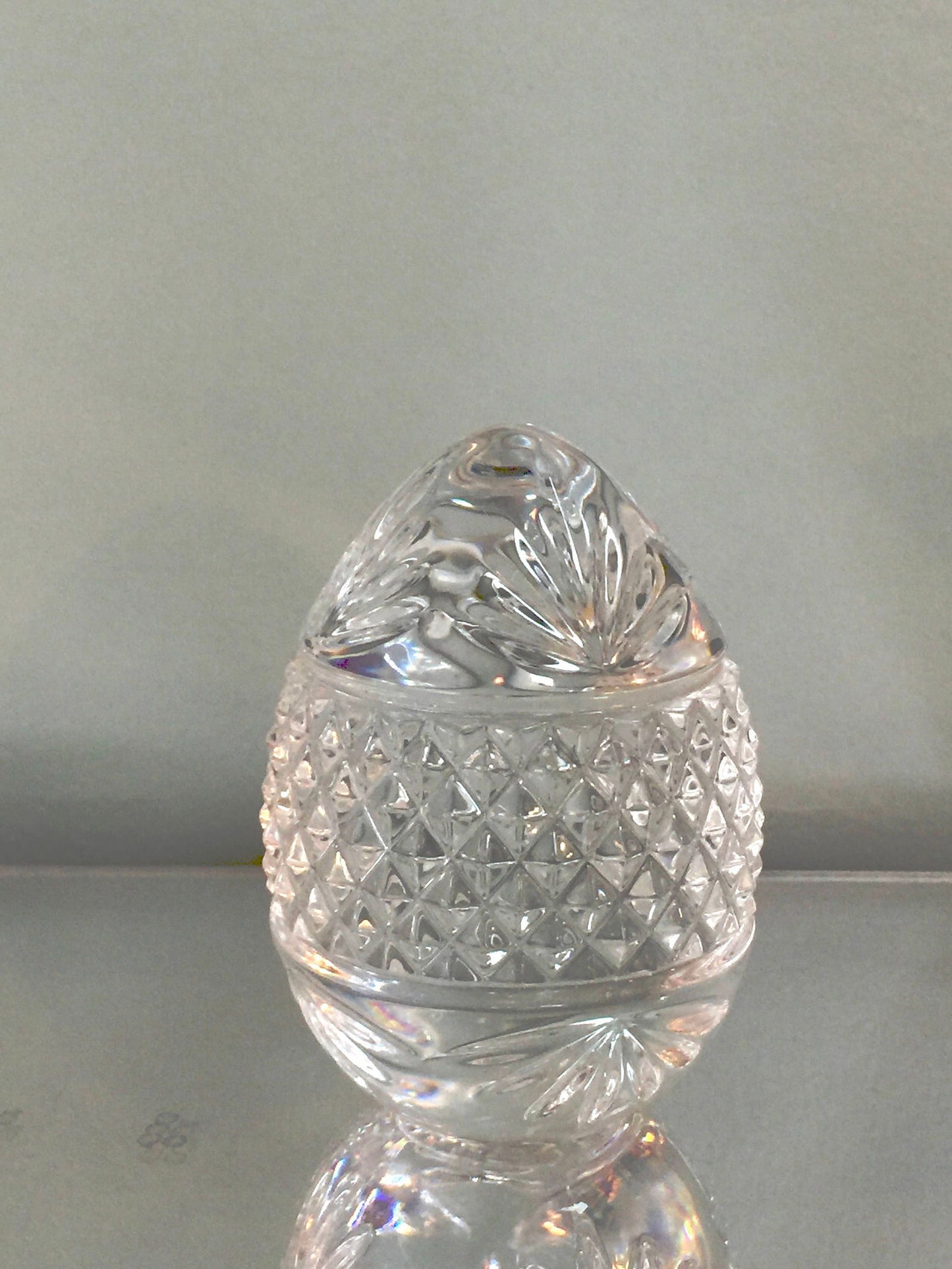 Vintage French Crystal Collectible Egg Paperweight at Duckwells