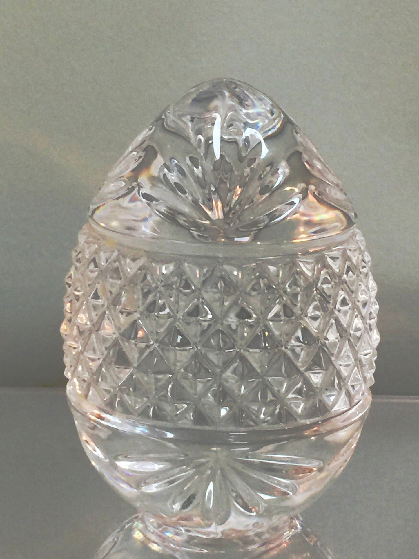 Vintage French Crystal Collectible Egg Paperweight at Duckwells