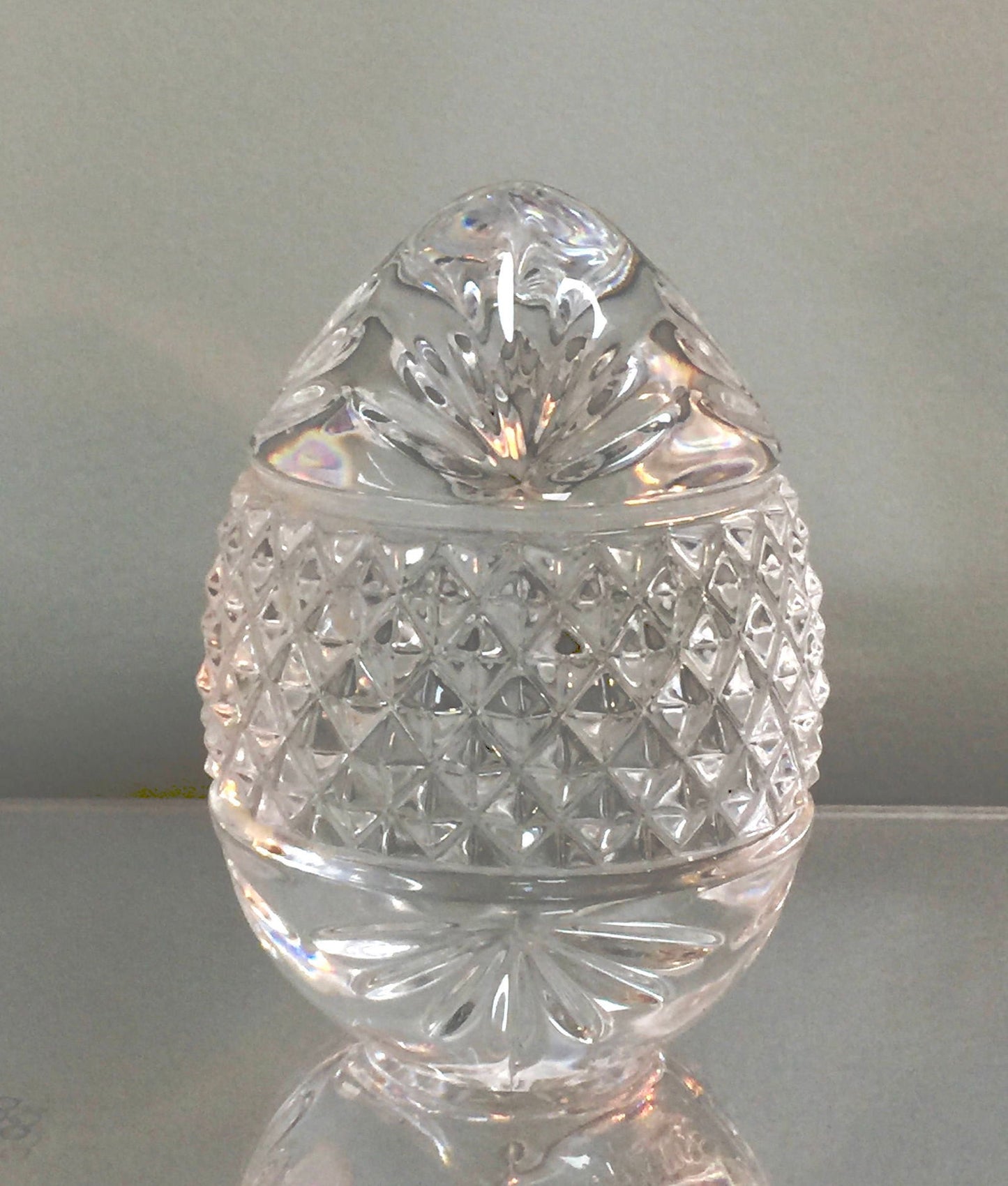 Vintage French Crystal Collectible Egg Paperweight at Duckwells