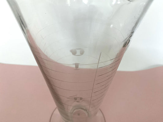 Vintage Glass Beaker Wheel Etched Apothecary Dispenser at Duckwells