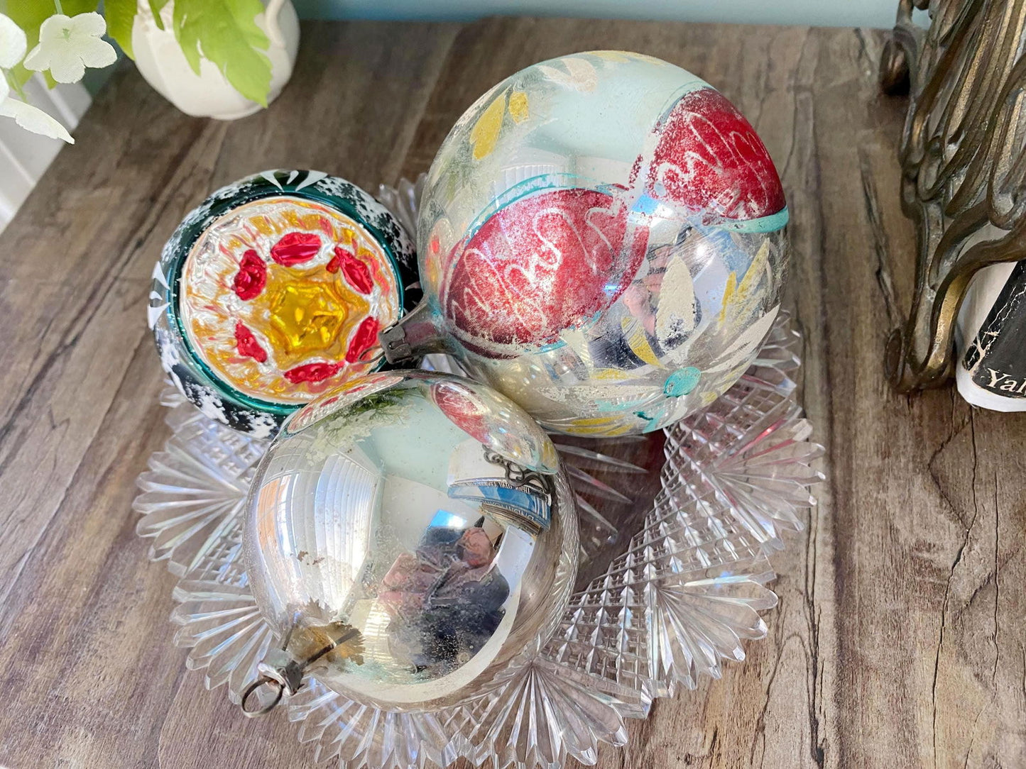 Vintage Glass Large Christmas Ornaments - Duckwells