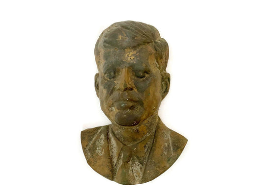 Vintage John F. Kennedy Cast Iron Plaque at Duckwells